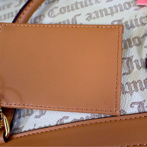 Juicy Couture White/Tan Monogram Purse - Picture 7 of 9